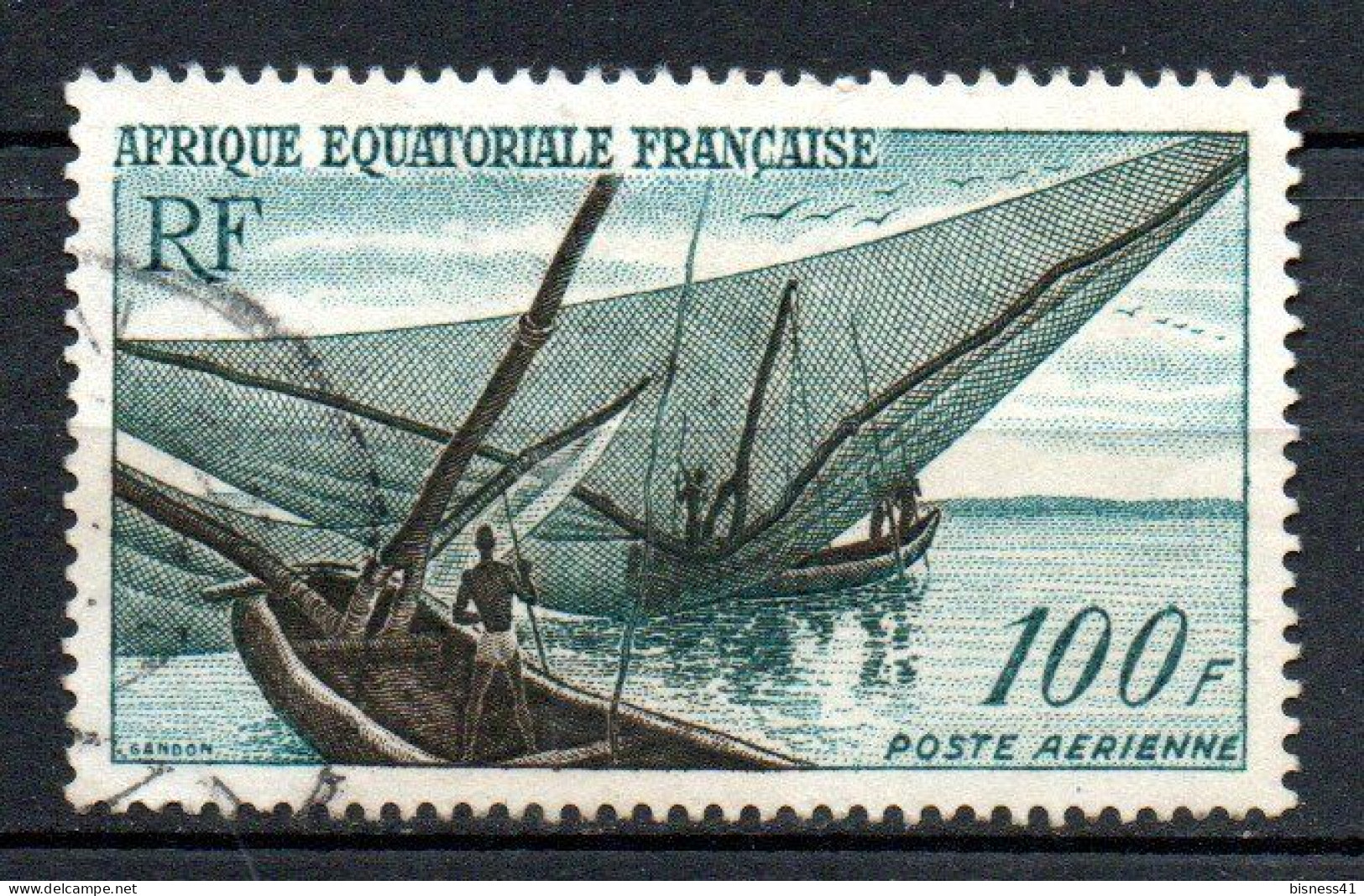Col41 Colonies AEF Afrique équatoriale PA  N° 59 Oblitéré Cote 2,00 € - Used Stamps