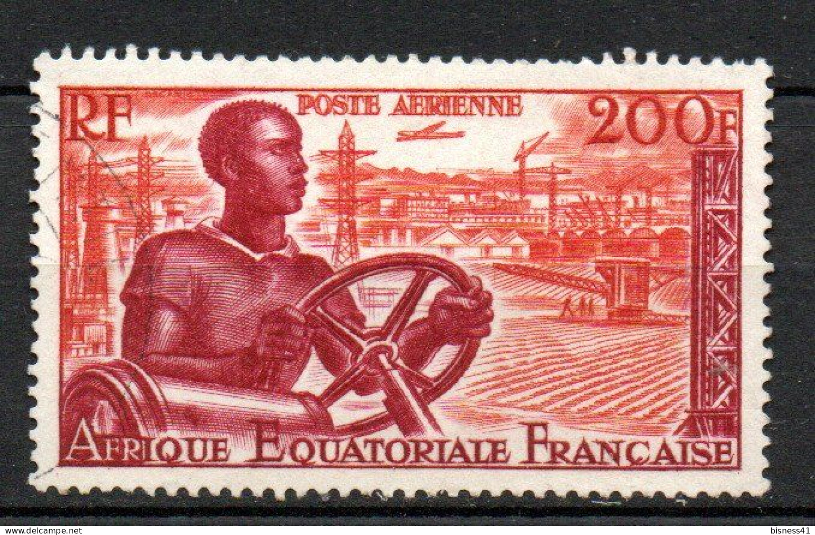 Col41 Colonies AEF Afrique équatoriale PA  N° 60 Oblitéré Cote 4,00 € - Used Stamps