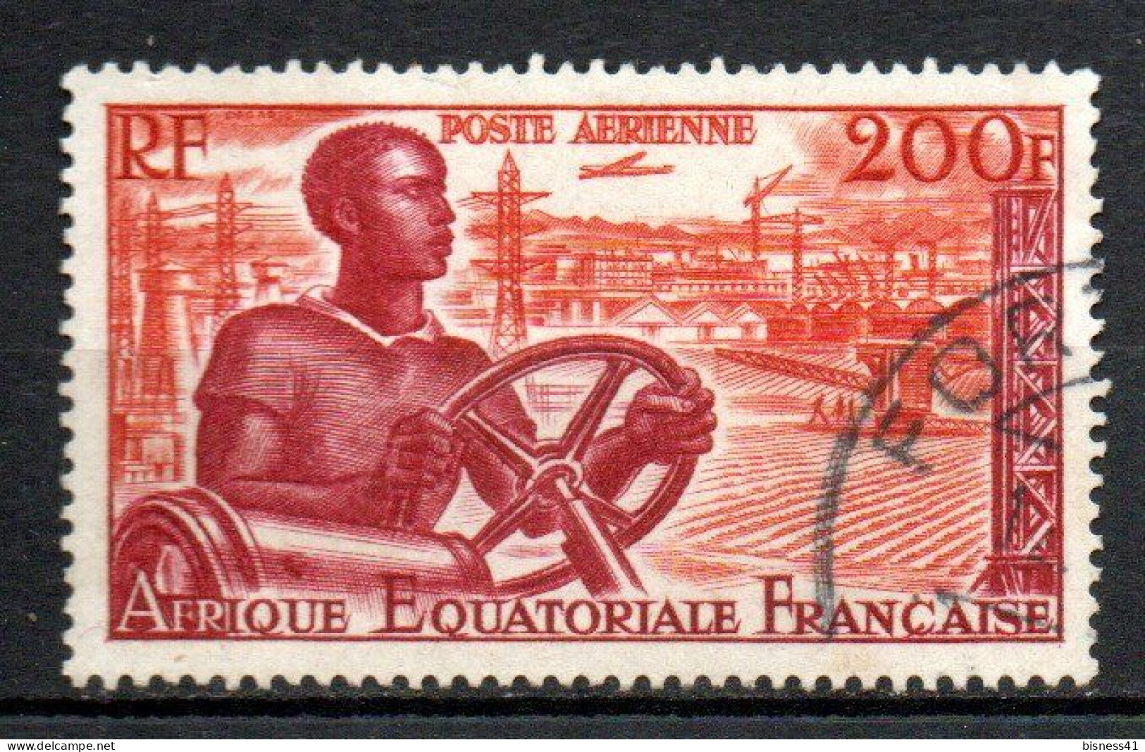 Col41 Colonies AEF Afrique équatoriale PA  N° 60 Oblitéré Cote 4,00 € - Used Stamps