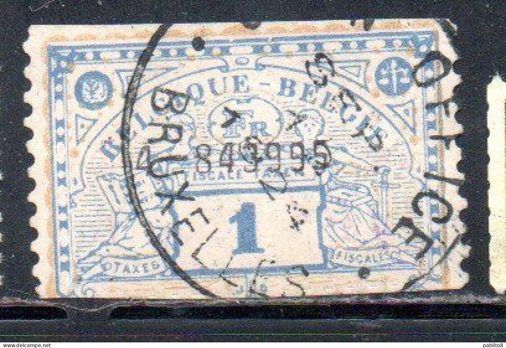 BELGIQUE BELGIE BELGIO BELGIUM TAX TAXES FISCALES TAXE FISCALE DUE REVENUE 1fr USED OBLITERE' USATO - Stamps