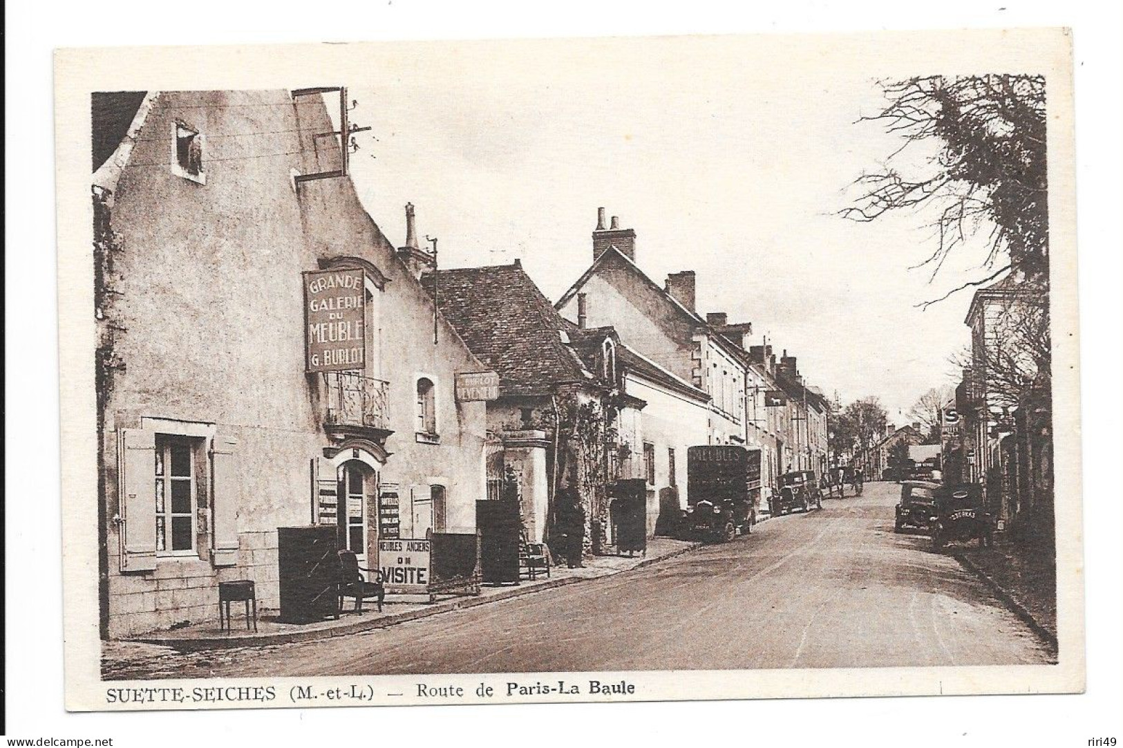 CPA 49 SUETTE-SEICHES Route De Paris-La Baule, Dos écrit 1946 Et Div A.Vignais Phot Villeveque - Seiches Sur Le Loir