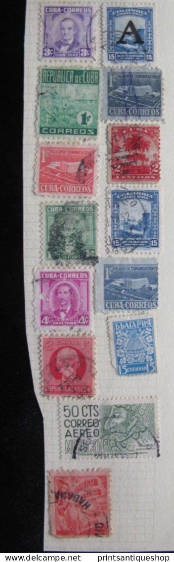 CUBA,  Colombia, Mexico, Bulgaria Mix  Stamps COLLECTION - Collections (sans Albums)
