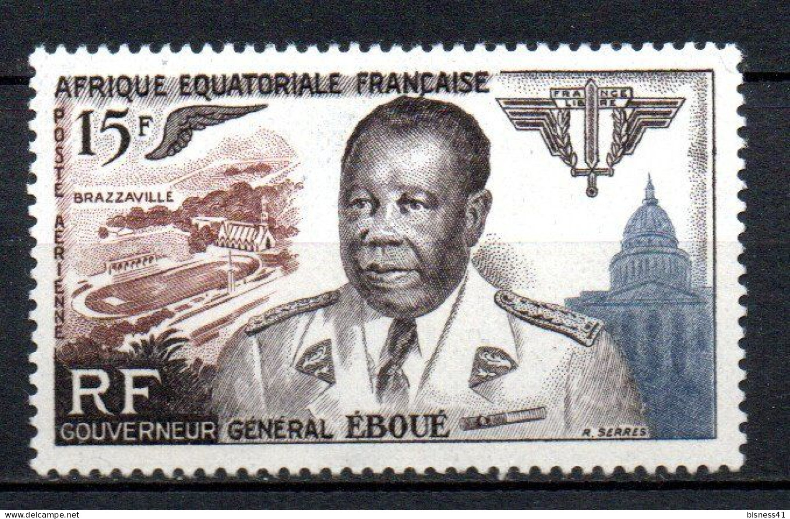 Col41 Colonies AEF Afrique équatoriale PA  N° 61 Neuf X MH Cote 6,00 € - Unused Stamps