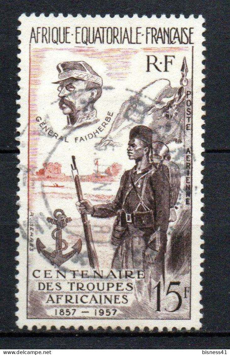 Col41 Colonies AEF Afrique équatoriale PA  N° 62 Oblitéré Cote 3,00 € - Used Stamps