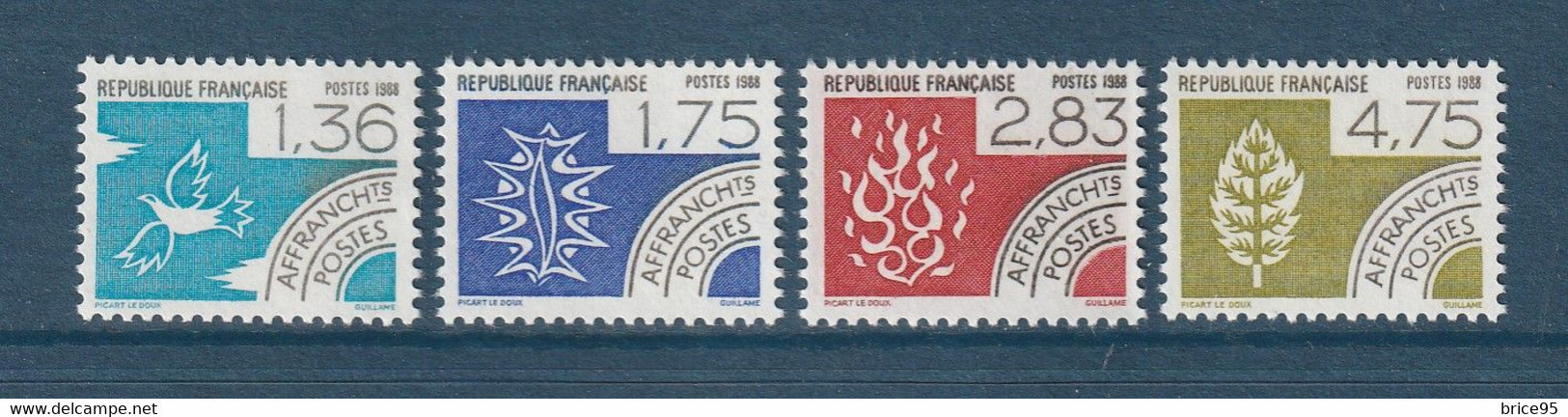 France - YT Préoblitéré Nº 198 à 201 ** - Neuf Sans Charnière - 1988 - 1953-1960