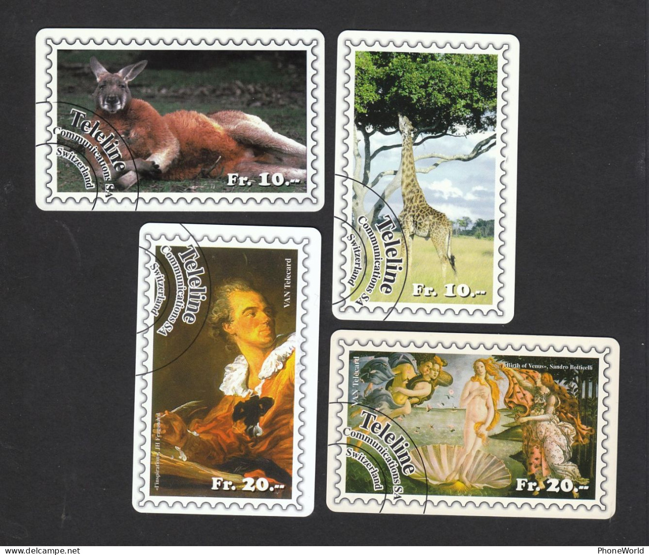 Swiss, Teleline On Stamp 4x - Switzerland