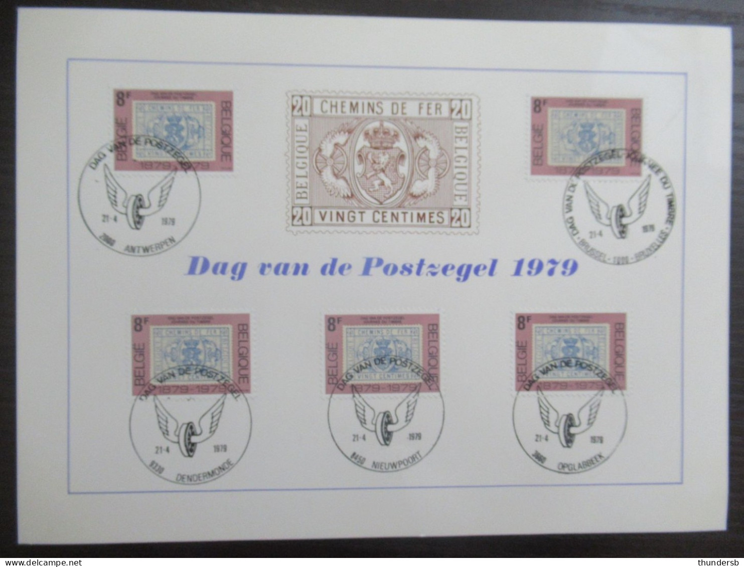 1929 'Dag Van De Postzegel' Met Alle Eerstedagafstempelingen - Documenti Commemorativi