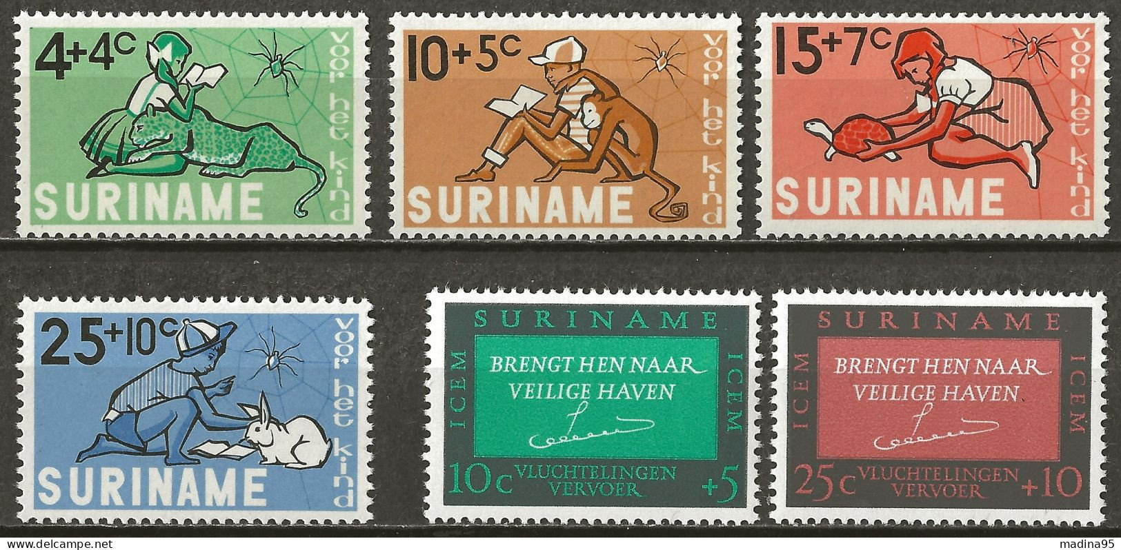 SURINAM: **, N° YT 416 à 419 + 420 Et 421, 2 Séries, TB - Suriname ... - 1975