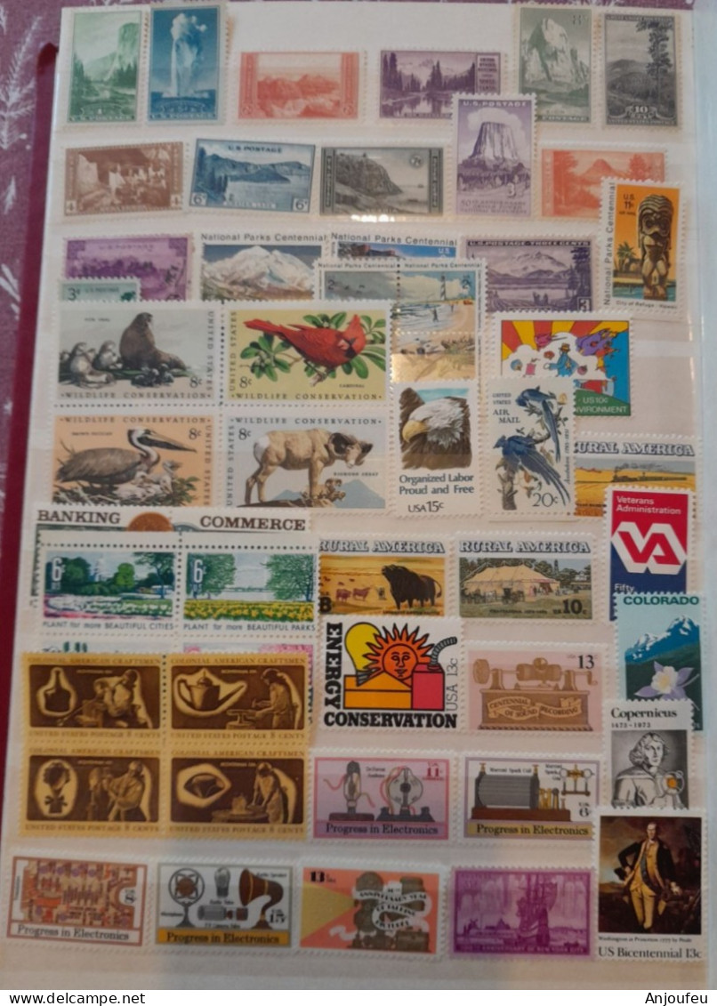 Lot 52 Anciens Timbres Neufs Etats Unis  MNH - Collections