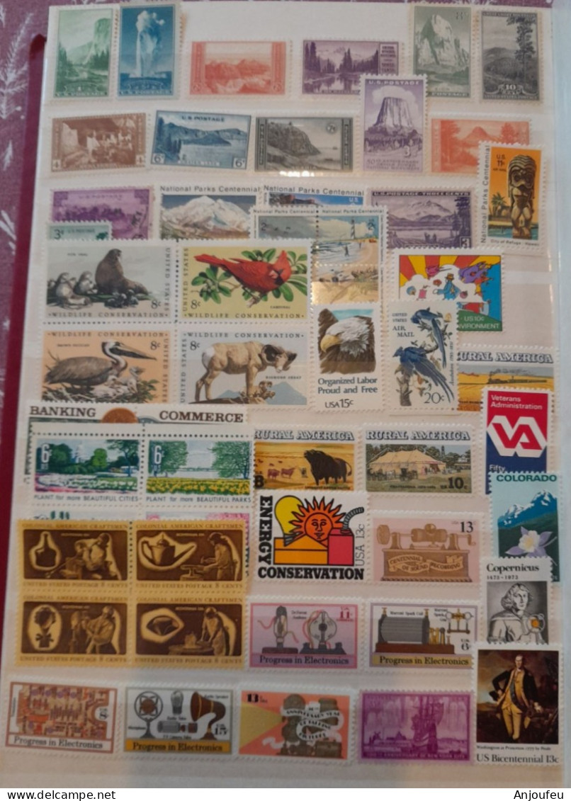 Lot 52 Anciens Timbres Neufs Etats Unis  MNH - Collezioni & Lotti