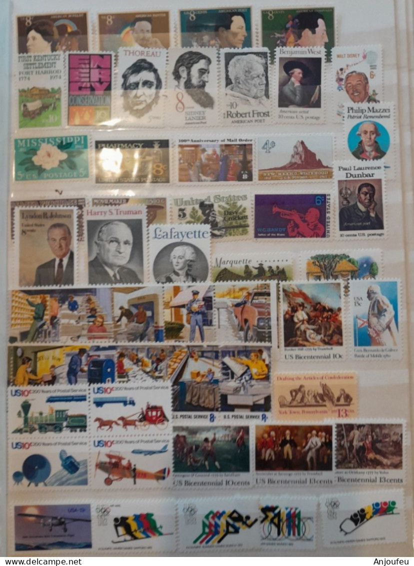 Lot 49 Anciens Timbres Neufs Etats Unis  MNH - Colecciones & Lotes