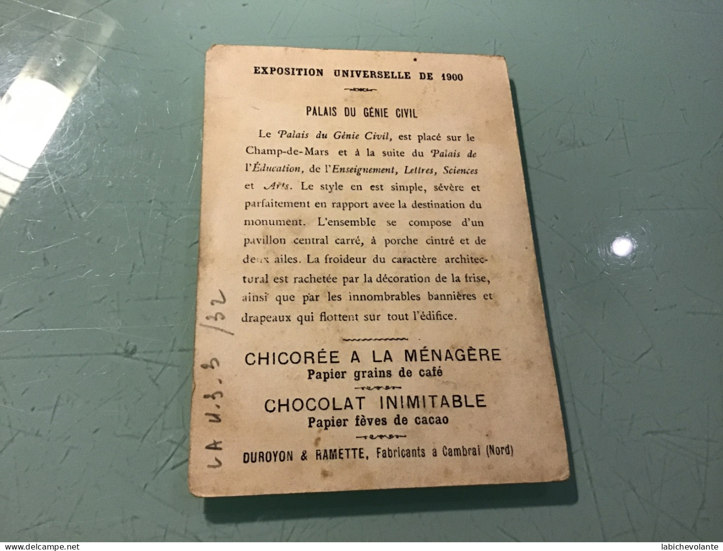 Chromo Chocolat DUROYON & RAMETTE à Cambrai - Duroyon & Ramette