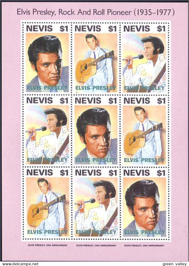 Nevis Elvis Presley MNH ** Neuf SC (A50-163) - Chanteurs