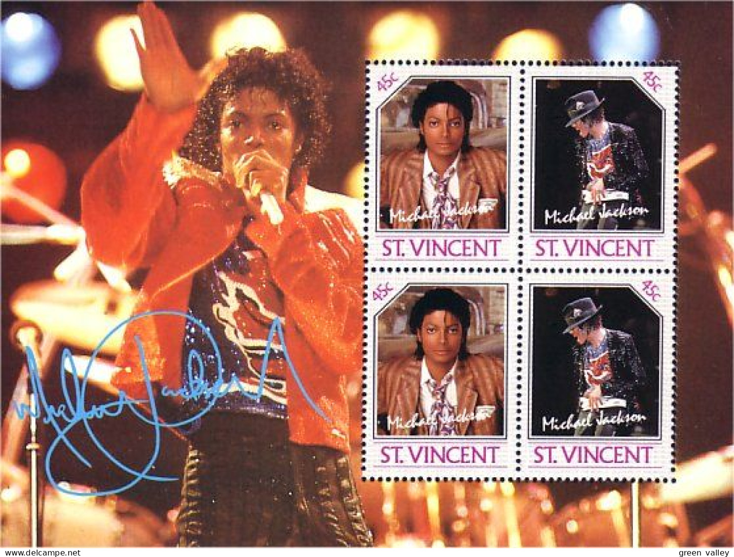 St Vincent Michael Jackson MNH ** Neuf SC (A50-146) - Cantantes