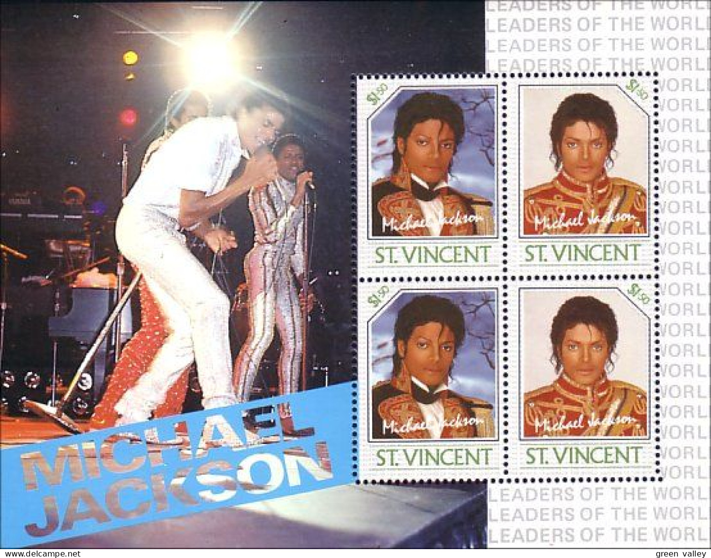 St Vincent Michael Jackson MNH ** Neuf SC (A50-145) - Chanteurs
