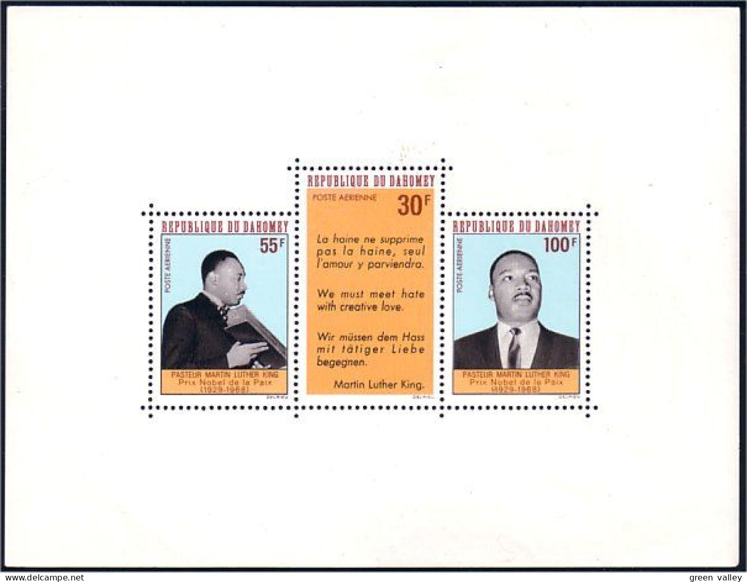 Dahomey Martin Luther King MNH ** Neuf SC (A50-97) - Martin Luther King