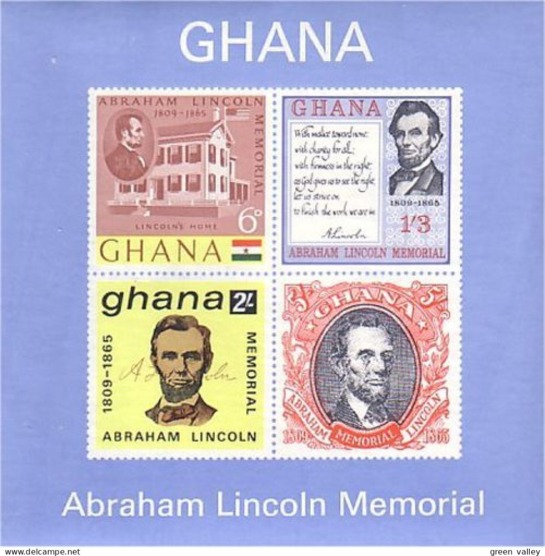 Ghana Lincoln MNH ** Neuf SC (A50-8b) - Unabhängigkeit USA