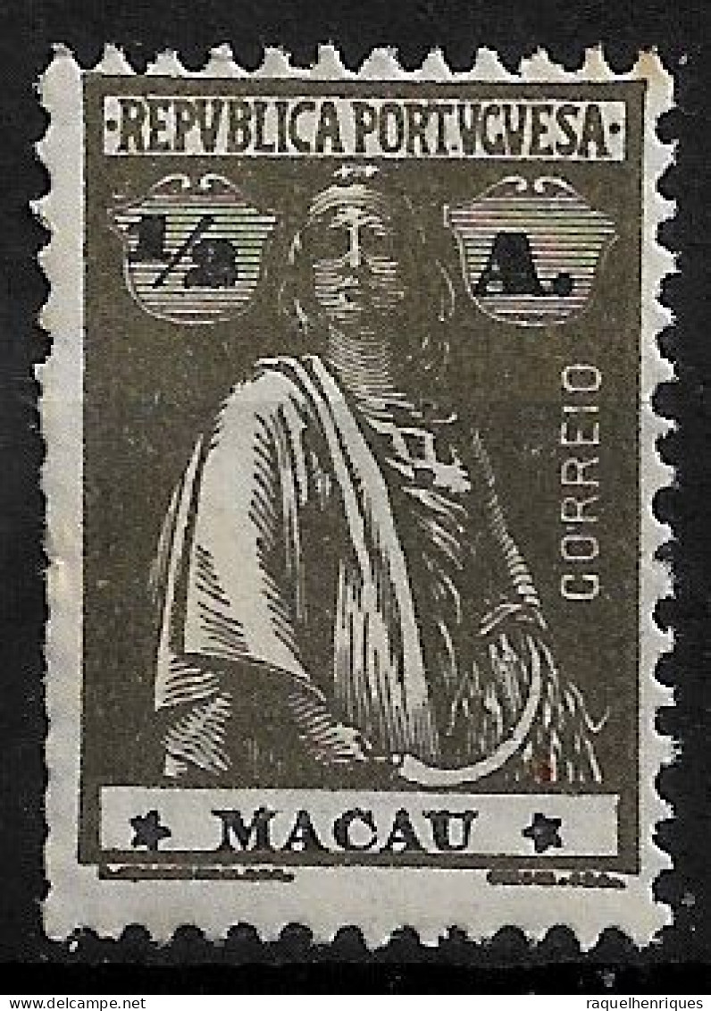 MACAU 1922 CERES 1/2A - 12x11.5 - M NG (NP#72-P06-L2) - Nuevos