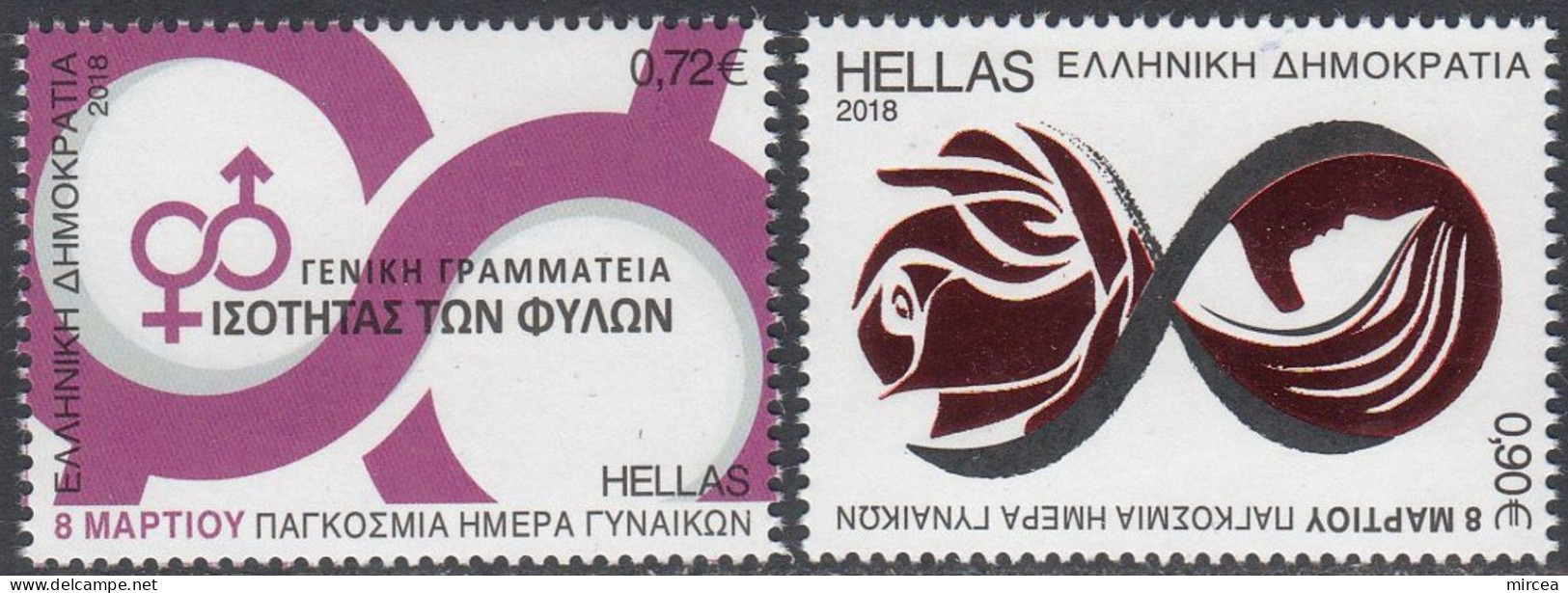 C5296- Grece 2918 Journee De La Femme 2v.neufs** - Unused Stamps