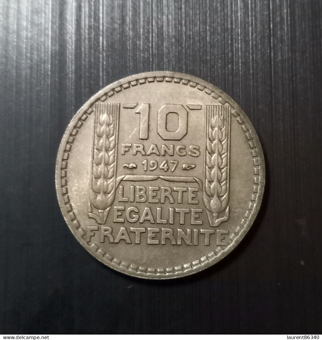 10 Francs Turin Cupronickel, Petite Tête 1947 - France 4e République - 10 Francs