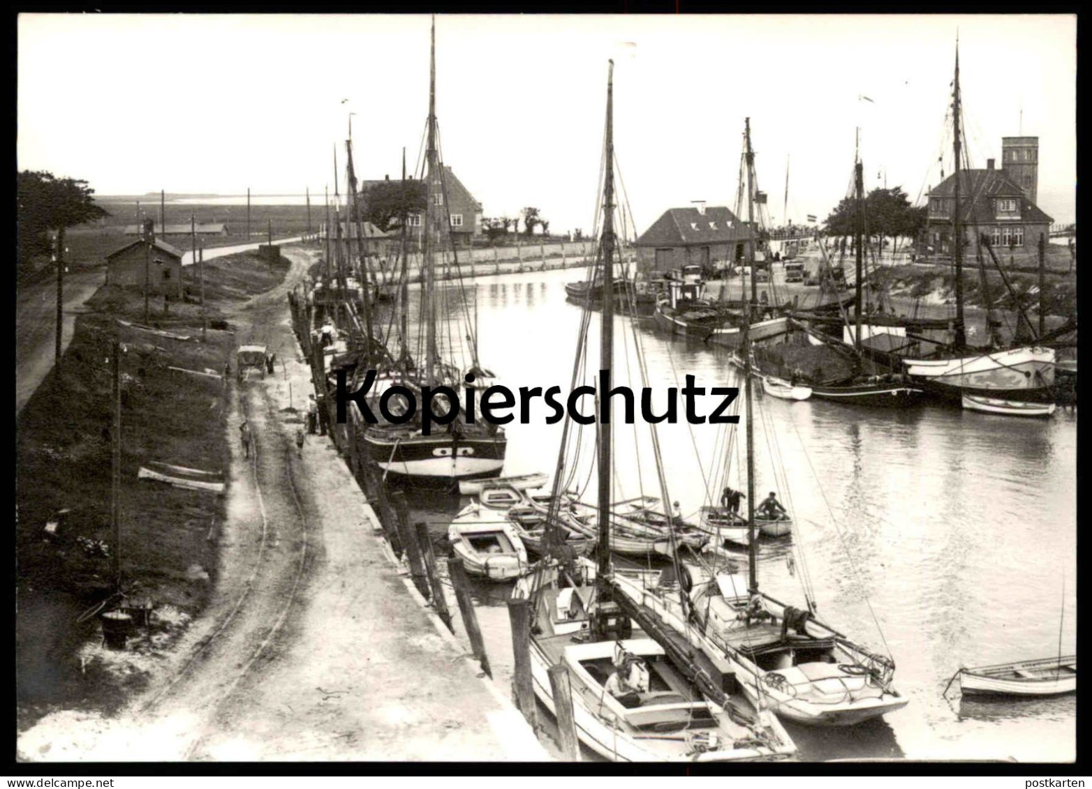 ÄLTERE POSTKARTE WYK AUF FÖHR HAFEN SCHIFFE SCHIFF HANS-DANIEL INGWERSEN LICHTBILDMEISTER Insel Ansichtskarte Postcard - Föhr