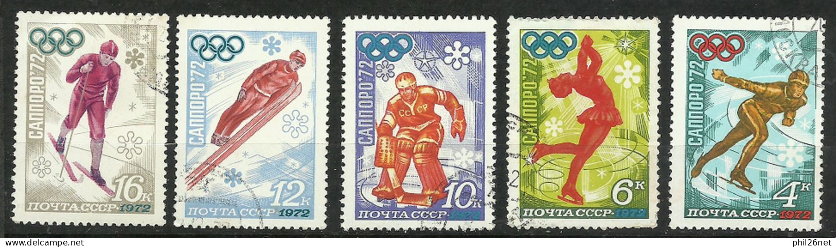 Russie N ° 3809 à 3813  Jeux Olympiques De Sapporo     Oblitérés       B/TB  E  Voir Scans Soldé ! ! ! - Winter 1972: Sapporo