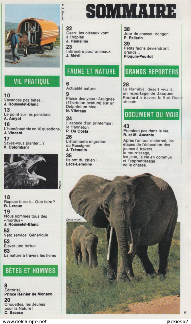 250/ LA VIE DES BETES / BETES ET NATURE N° 250 Du 5/1979 Voir Sommaire - Animals