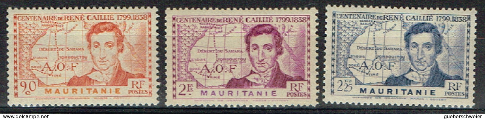 MAUR 12 - MAURITANIE N° 95/97 Neufs* René Caillé Explorateur - Neufs