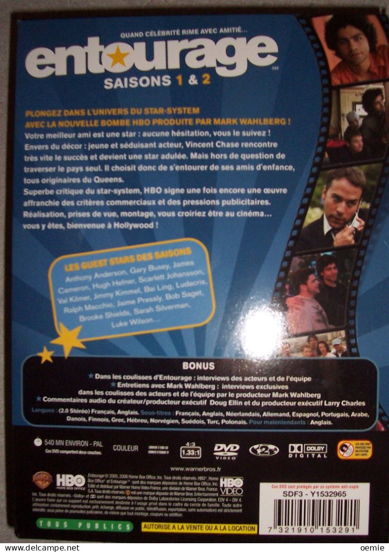 ENTOURAGE  L INTEGRALE DE LA SAISON  1 ET 2   (  5 DVD )  540 M ENVIRON - Comédie