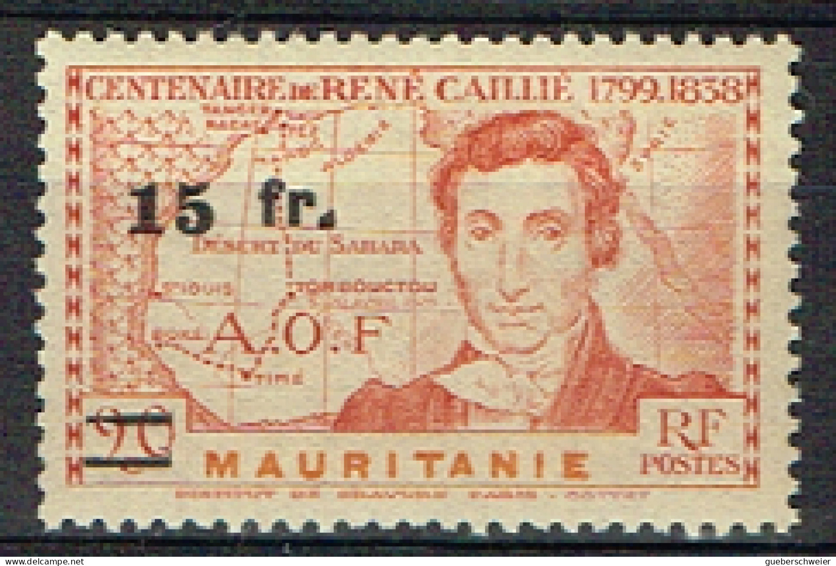 MAUR 12 - MAURITANIE N° 137 Neufs* René Caillé Explorateur Surchargé - Neufs