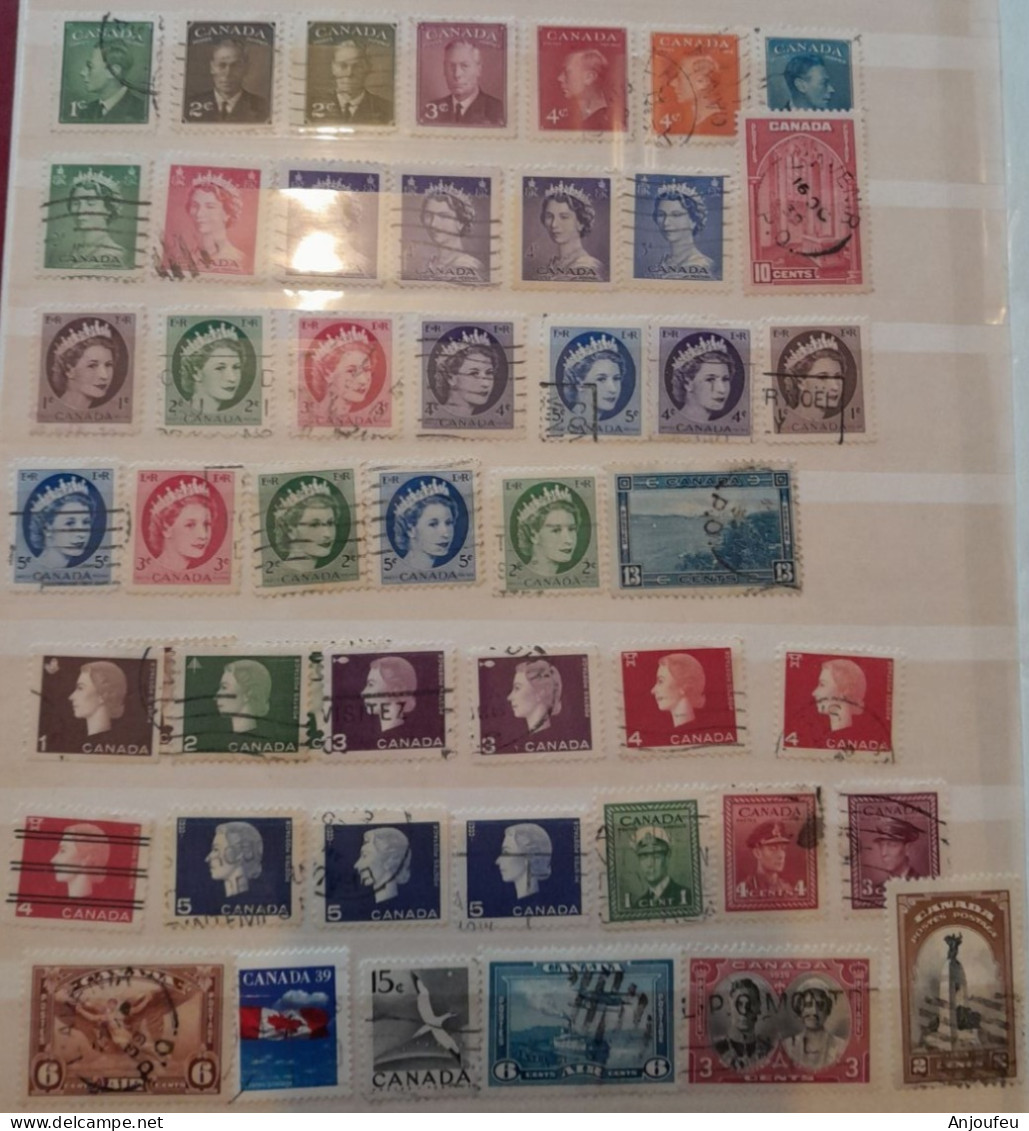 Lot 51 Très Anciens Timbres Oblitérés Canada - Verzamelingen