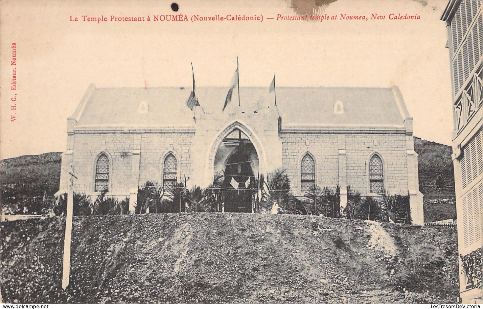 Nouvelle Calédonie  - Le Temple Protestant A Noumea - Protestant Temple At Noumea  -  Carte Postale Ancienne - Nieuw-Caledonië