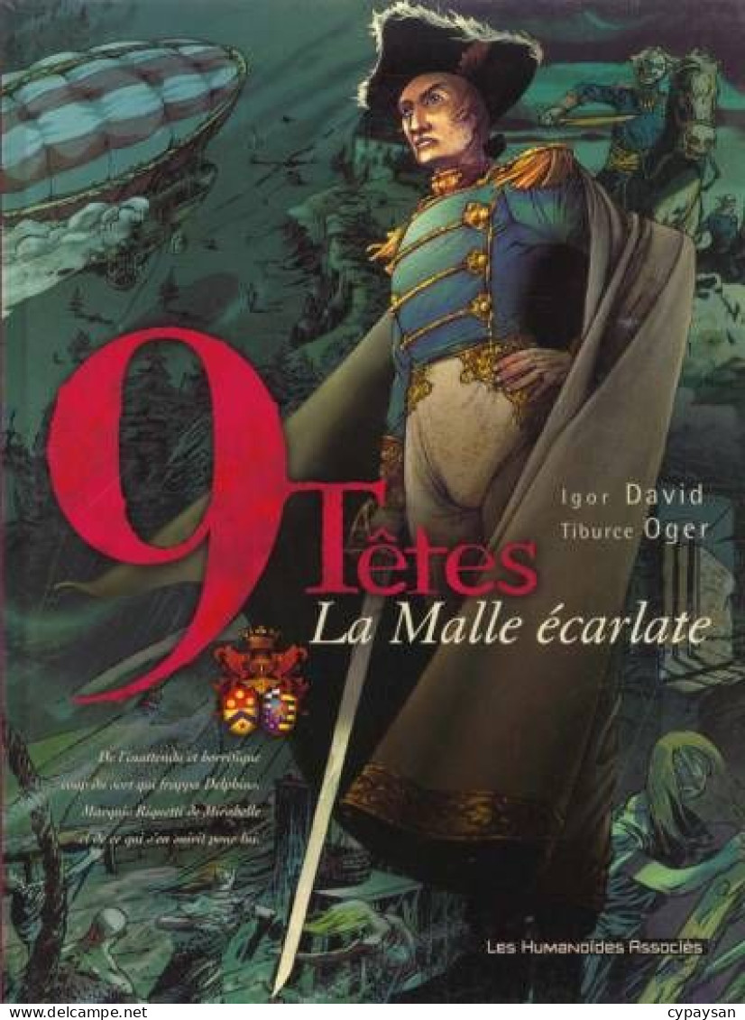 9 Têtes 1 La Malle Ecarlate EO DEDICACE BE Humanoïdes Associés 02/1998 Oger David (BI3) - Autographs