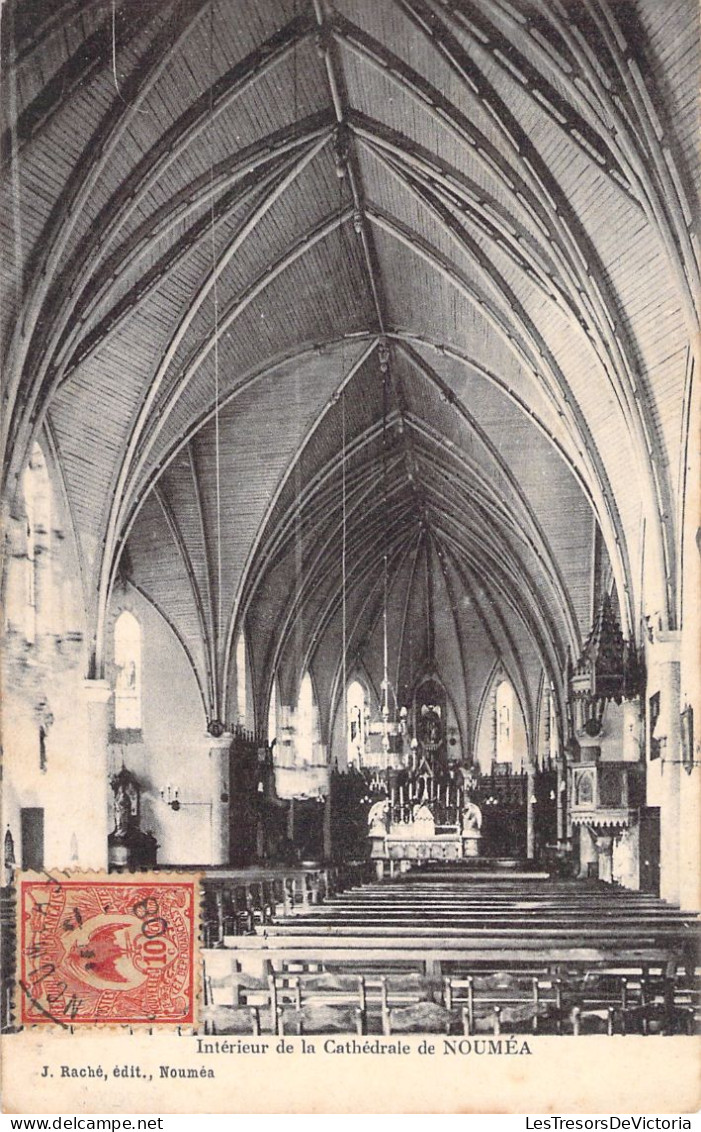 Nouvelle Calédonie  - Interieur De La Cathedrale De Noumea - J Raché -  Carte Postale Ancienne - Nouvelle-Calédonie