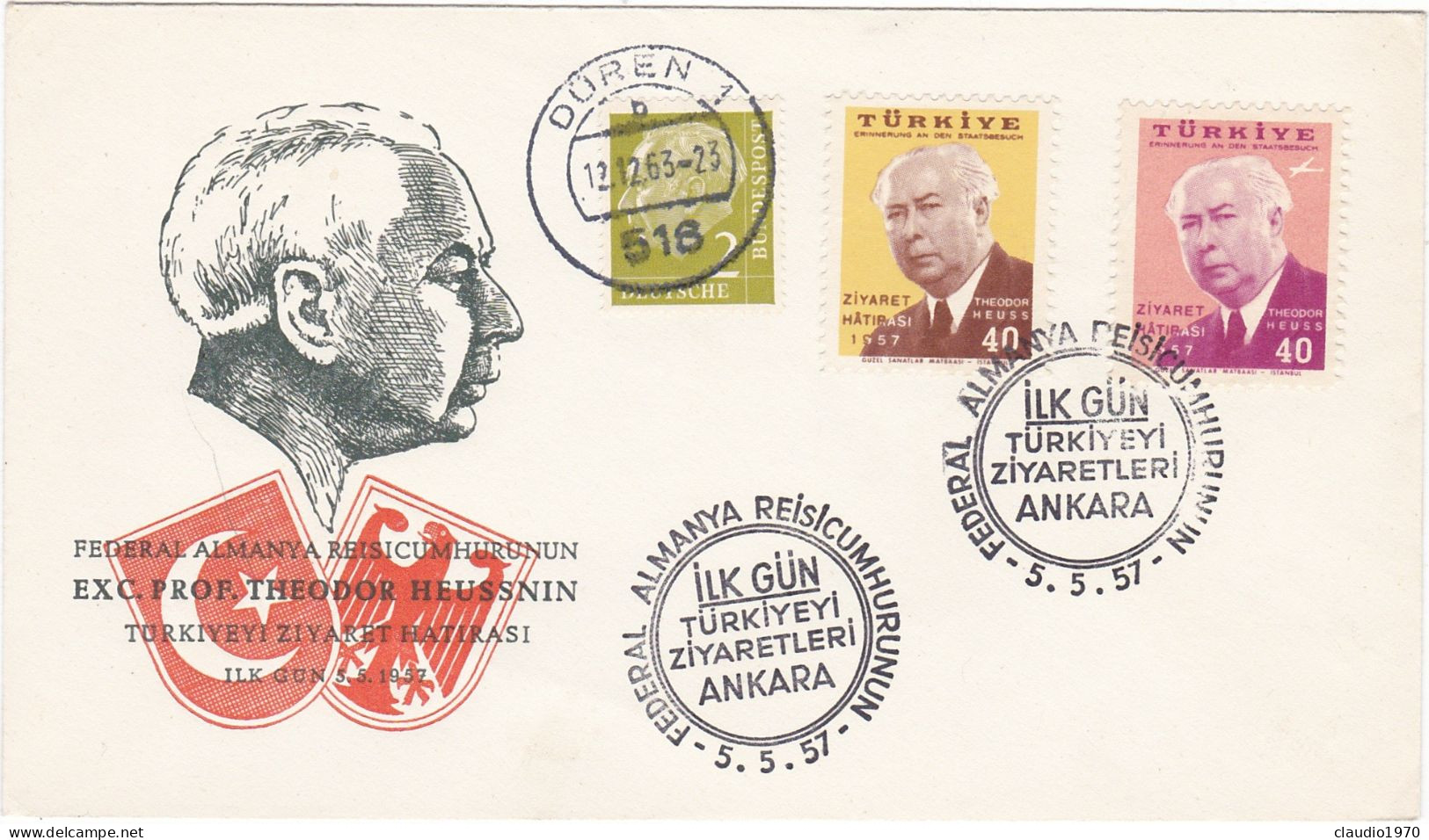 TURCHIA - FDC - BUSTA - 1963 - FDC