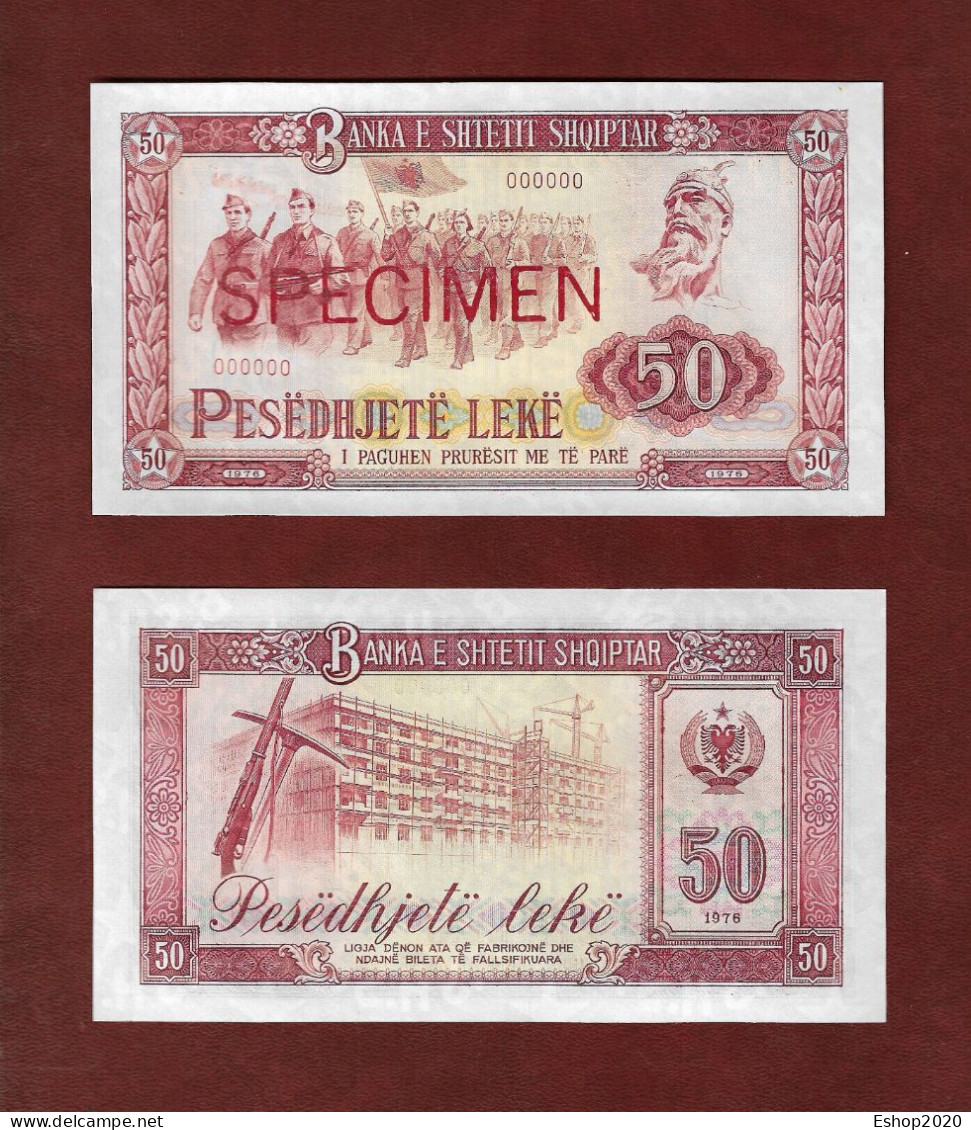 Albanian Banknote Lek Specimen 50 Lek 1976 UNC - Albanie