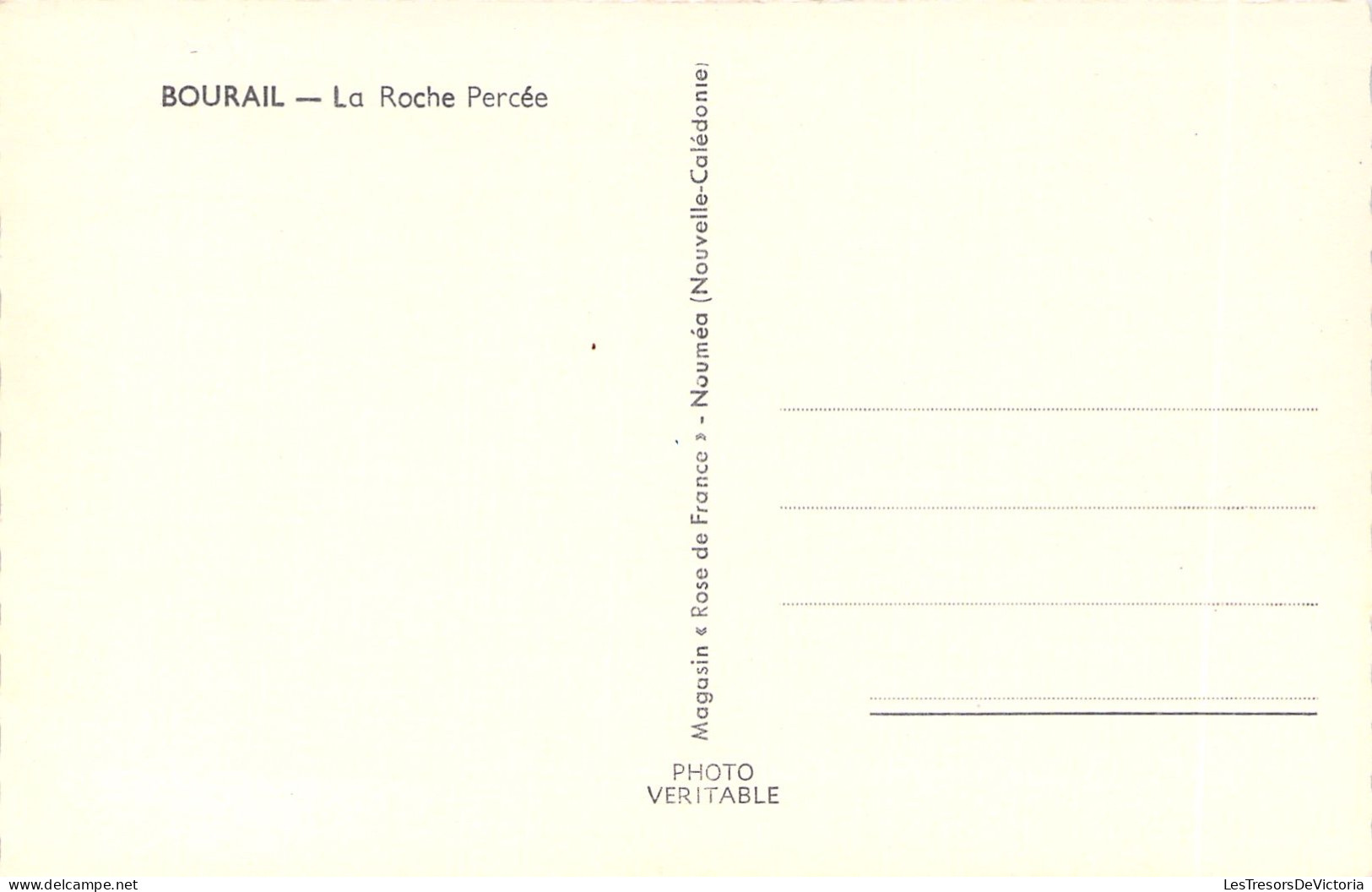 Nouvelle Calédonie  - Bourail - La Roche Percée -  Carte Postale Ancienne - Nieuw-Caledonië