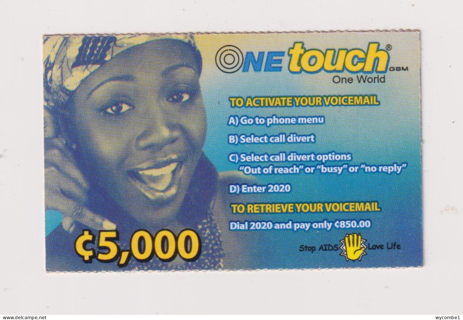 GHANA - One Touch Remote Phonecard - Ghana