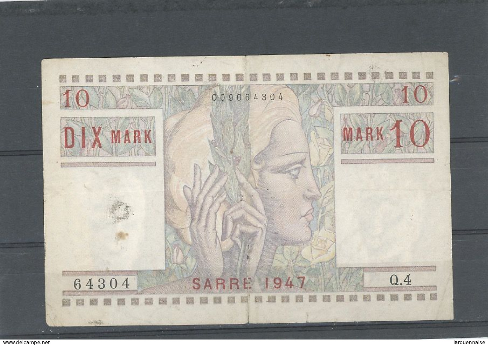 SARRE -OCCUPATION FRANÇAISE -1947- 10 MARK -ETAT TB  -FAYETTE VF47-1 - [ 8] Saarland - Saar