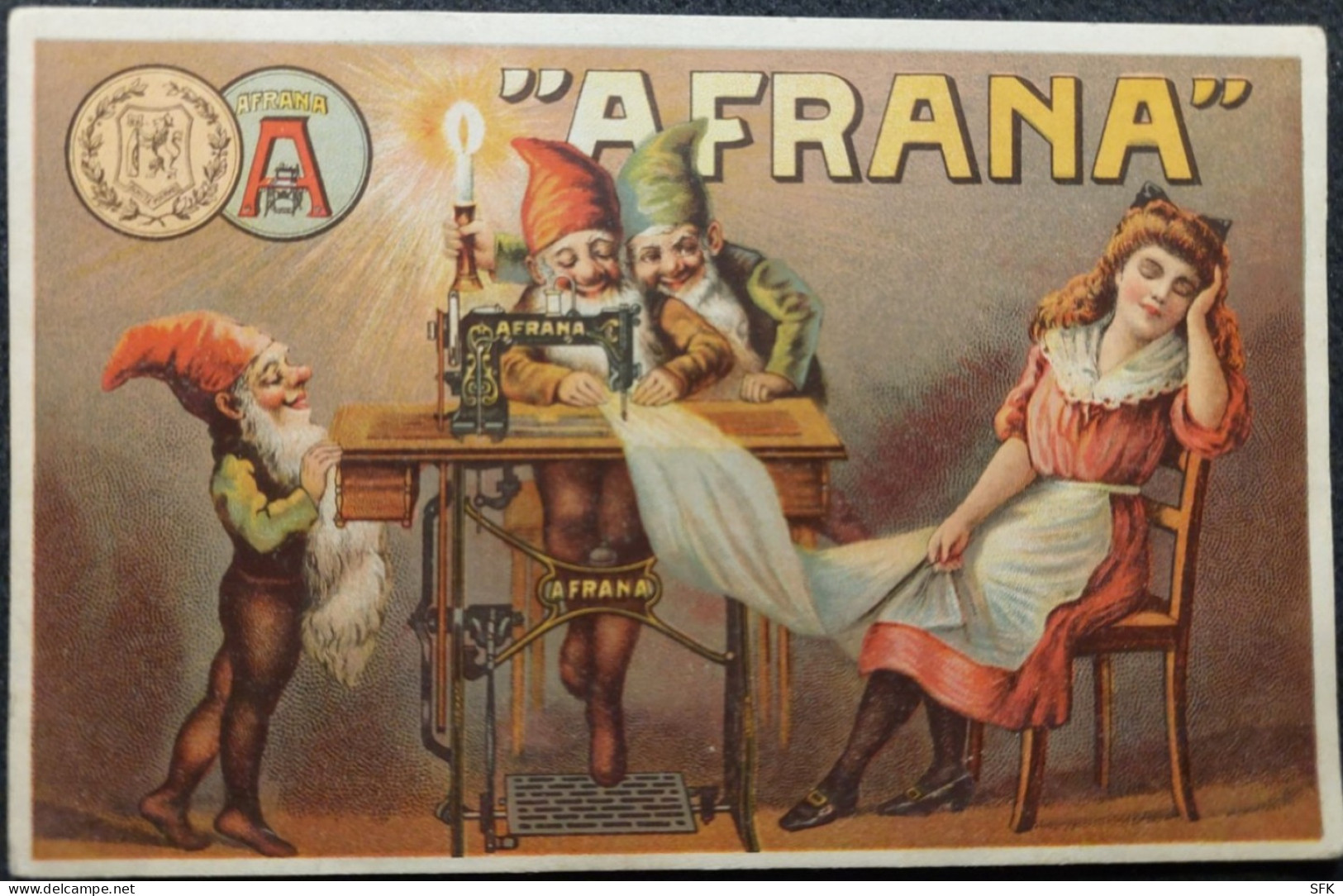1901 Afrana DVORFS, SEWING MACHINES Vintage Card I- VF  227 - Fairy Tales, Popular Stories & Legends