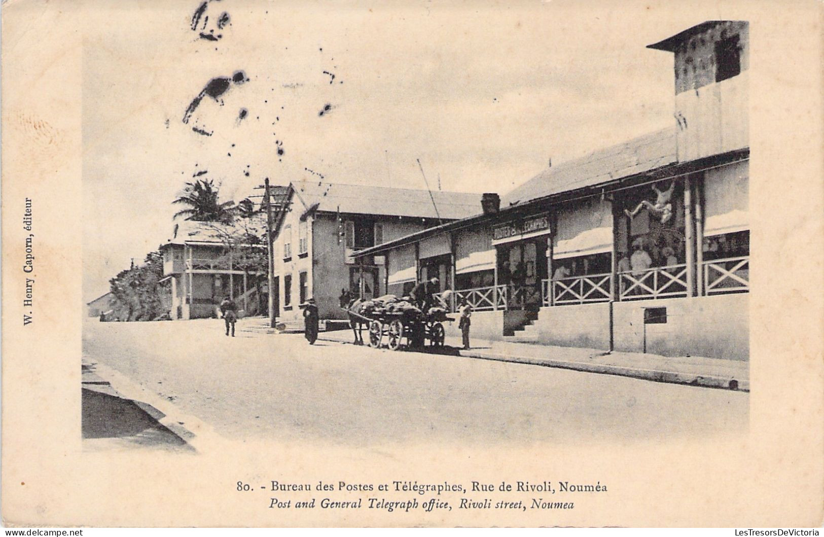 Nouvelle Calédonie  - Bureau Des Postes Et Telegraphes - Rue De Rivoli - Noumea - Carte Postale Ancienne - Nouvelle-Calédonie