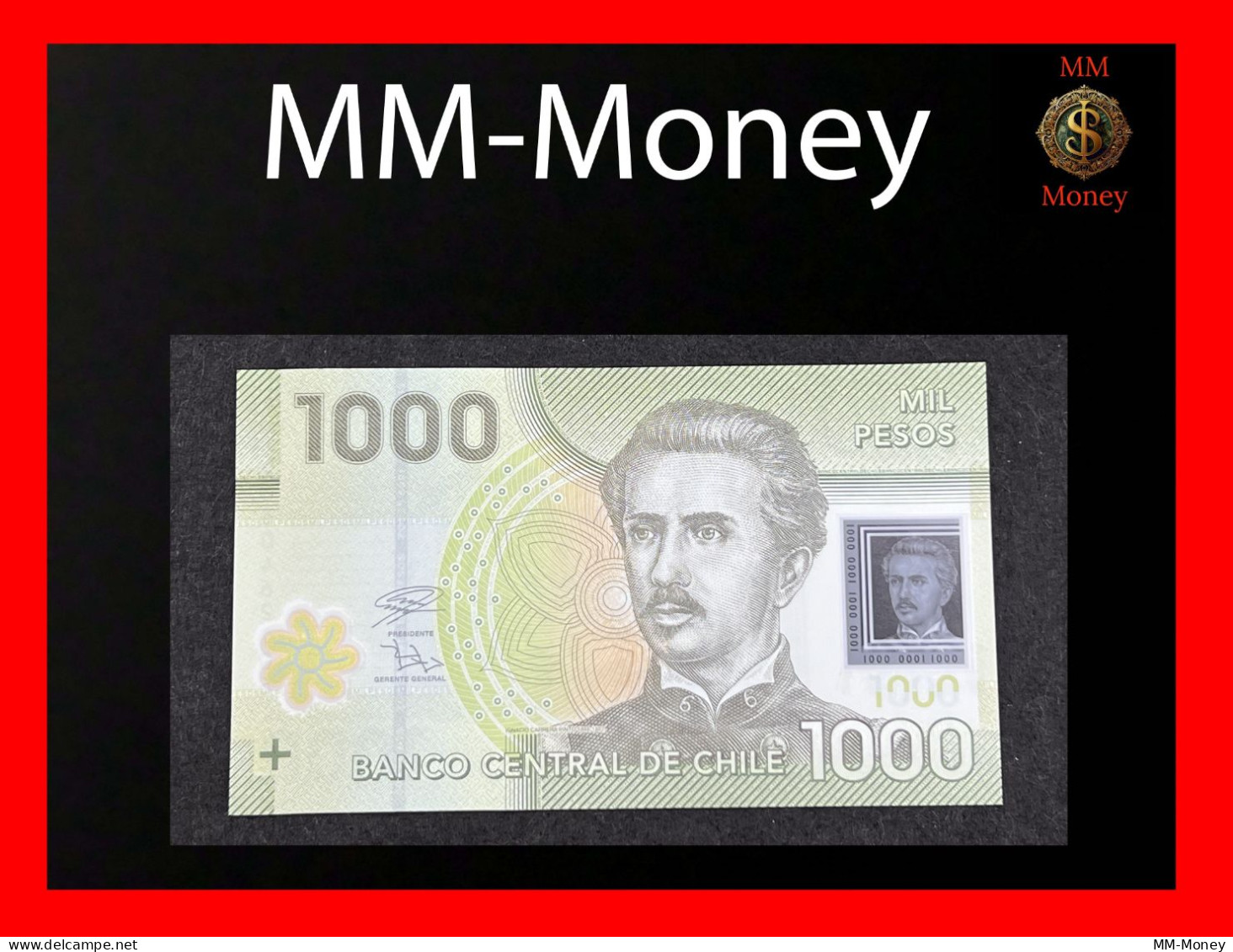 CHILE  1.000   1000 Pesos  2018  P. 161  *polymer*   UNC - Cile