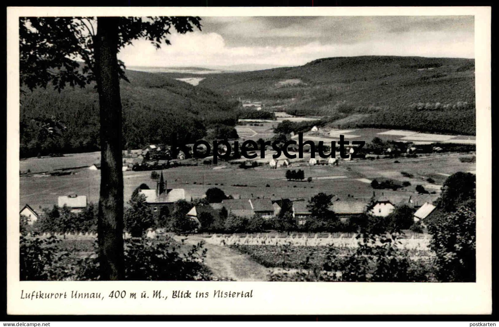 ÄLTERE POSTKARTE UNNAU LUFTKURORT BLICK INS NISTERTAL PANORAMA BAD MARIENBERG Westerwald Ansichtskarte AK Cpa Postcard - Bad Marienberg