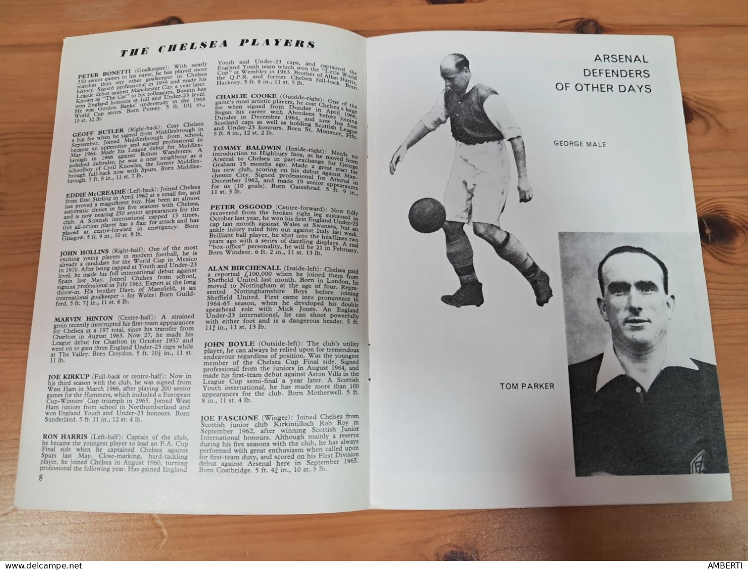 Programa Arsenal Chelsea Temporada 1967/68 - Sport