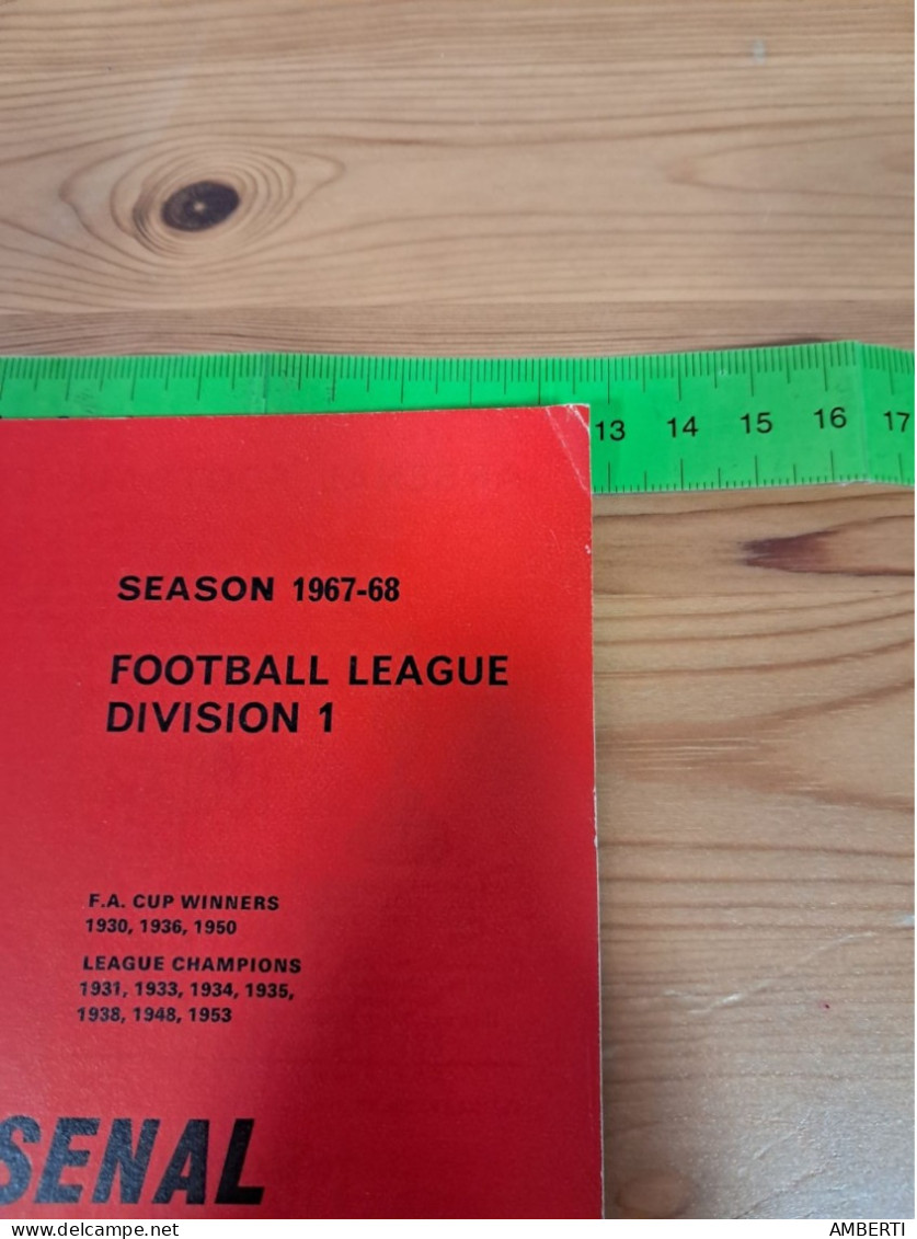 Programa Arsenal Chelsea temporada 1967/68