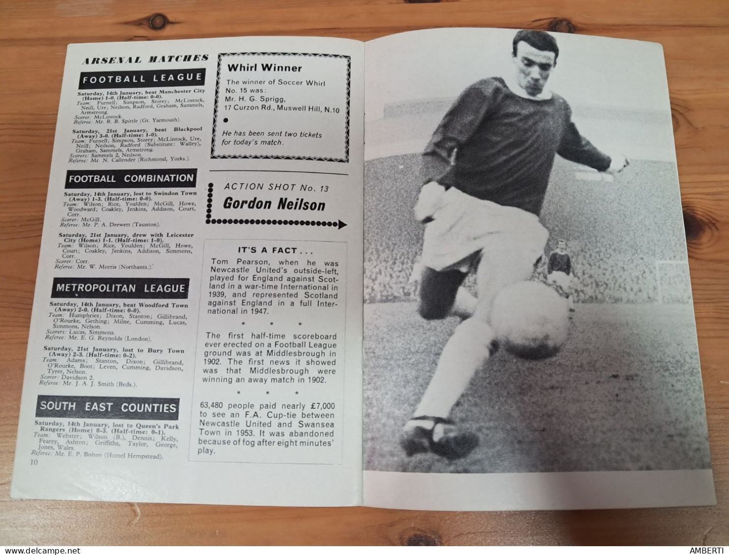 Programa Arsenal Chelsea temporada 1966/67