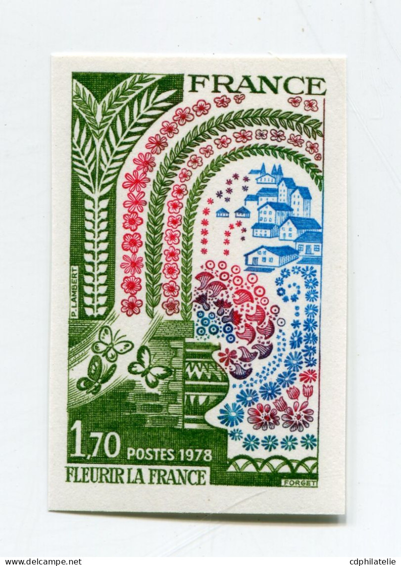 FRANCE N°2006  ** NON DENTELE FLEURIR LA FRANCE - 1971-1980