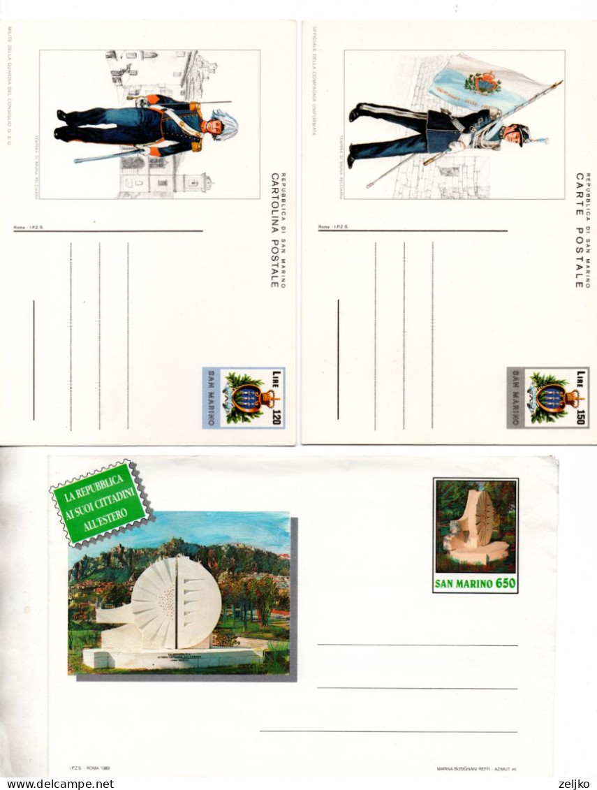 San Marino, Stationery, Lot - Postwaardestukken