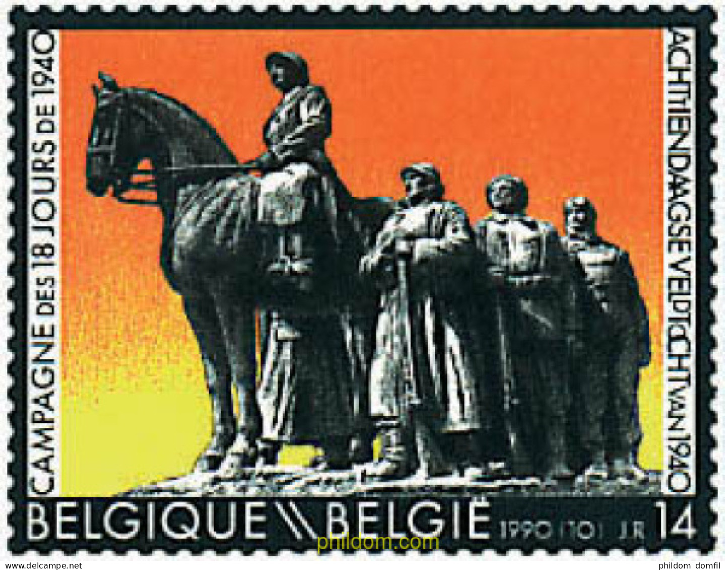 86034 MNH BELGICA 1990 50 ANIVERSARIO DE LA CAMPAÑA DE LOS 18 DIAS DE 1940 - Autres & Non Classés