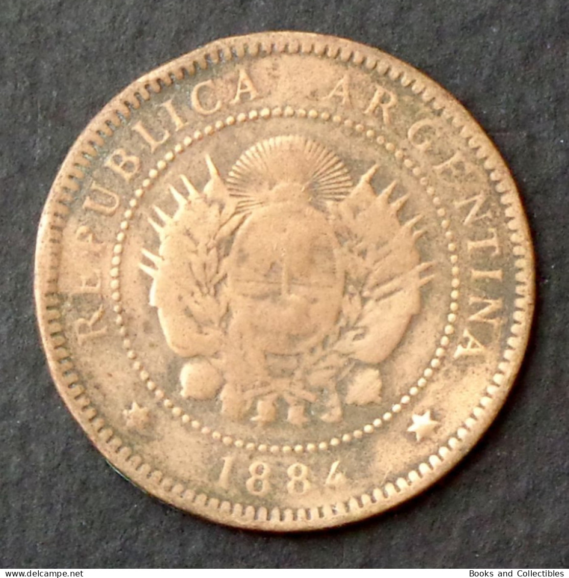 ARGENTINA - 1 Centavo 1884 - KM# 32 * Ref. 0087 - Argentine